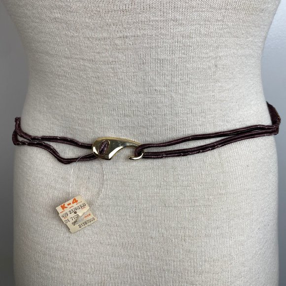 Vintage Brown & Bronze Sequin Belt - Has Original Tags - Straps Broken - Picture 6 of 12